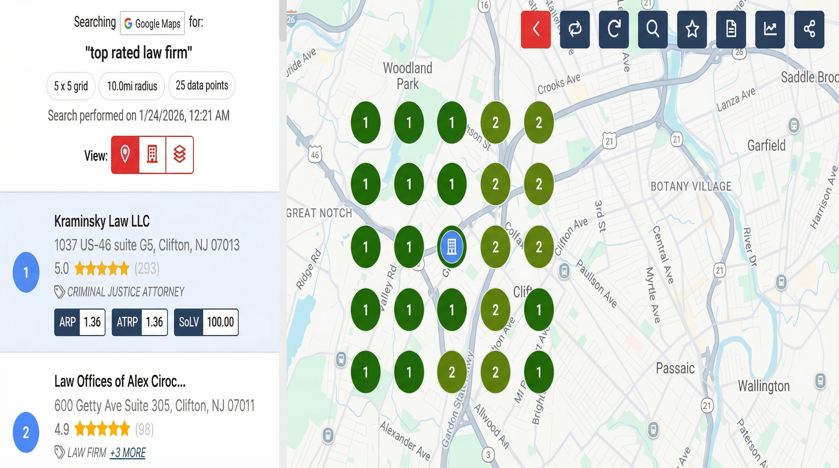 Kraminsky Law ranking after Local SEO