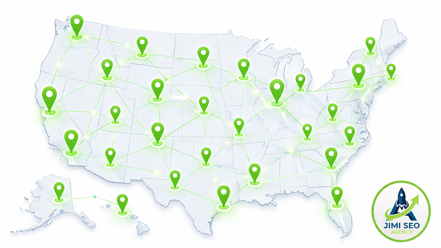 USA Local SEO service coverage map from Clark New Jersey